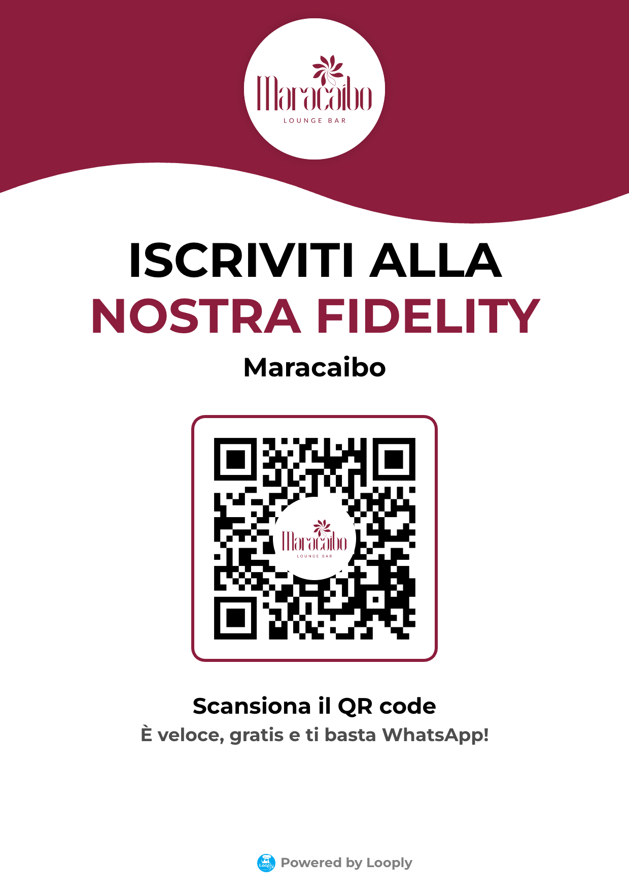 QR Code per iscriversi al Maracaibo Club